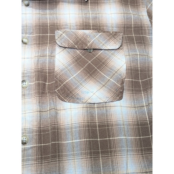 Pendleton Hiker Shirt Mens Large Brown Plaid Button Up Outdoor Cotton Flannel - Picture 8 of 11